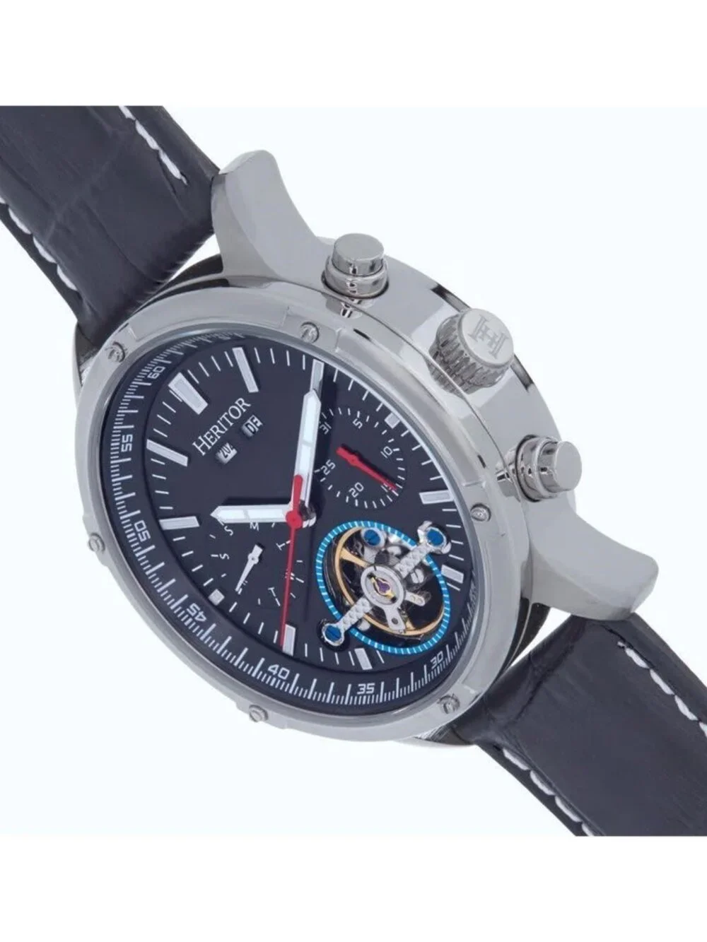 NWT Heritor Wilhelm Black Dial Men's Watch